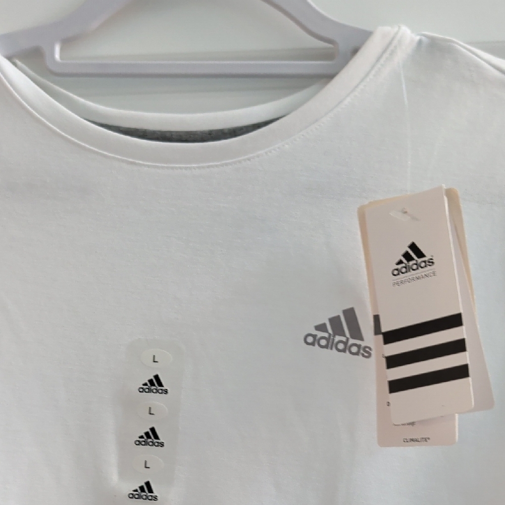 adidas White Short Sleeve Tee - Picture 3 of 7